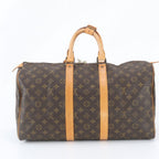 Louis Vuitton Monogram Keepall 45 Leather Boston Bag Tote Travel — view 3