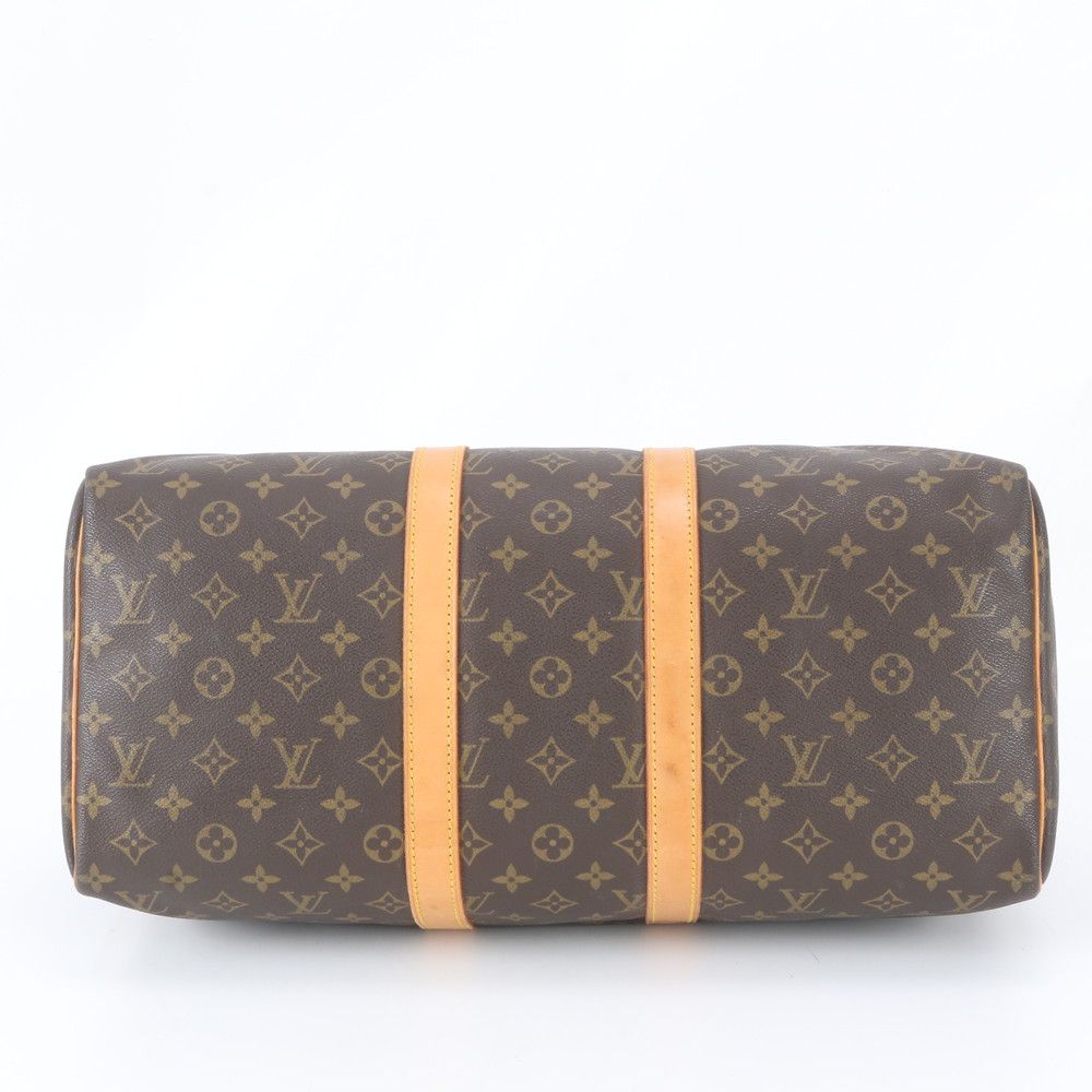 Louis Vuitton Monogram Keepall 45 Leather Boston Bag Tote Travel — view 5
