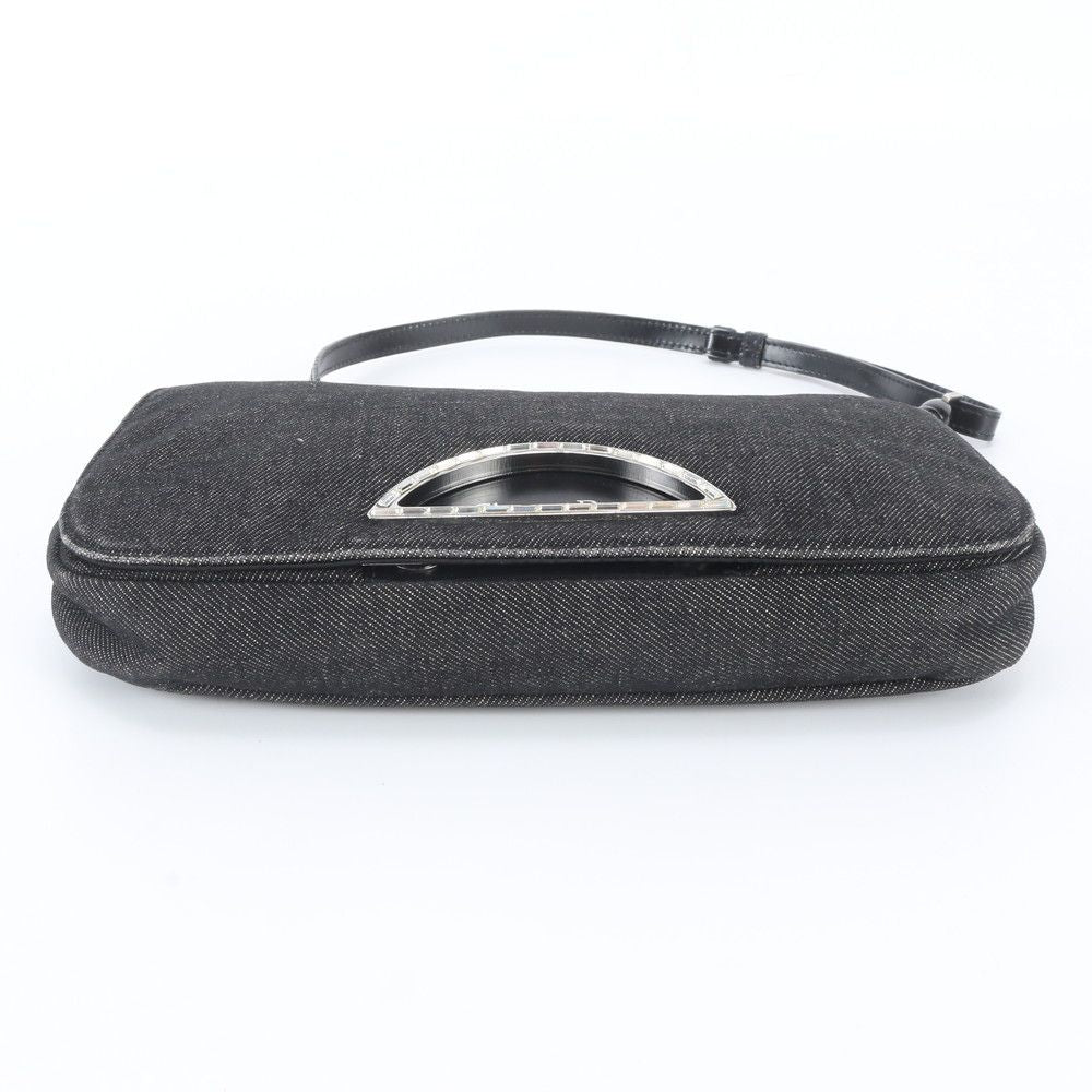 Dior Malice Pearl Denim Leather Shoulder Bag — view 5