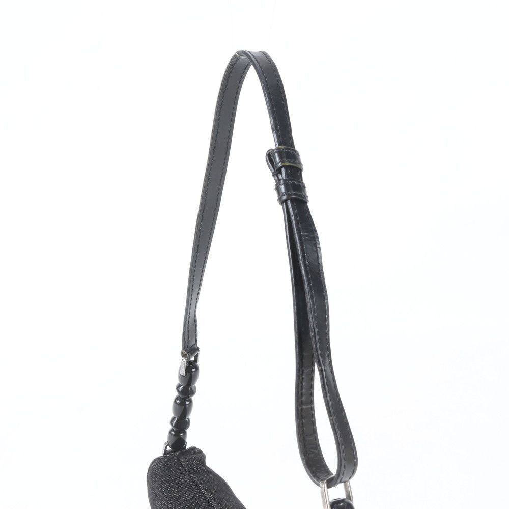 Dior Malice Pearl Denim Leather Shoulder Bag — view 2