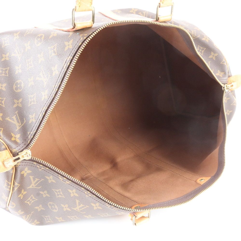 Louis Vuitton Monogram Keepall 55 Leather Boston Bag Tote Travel — view 7