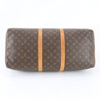 Louis Vuitton Monogram Keepall 55 Leather Boston Bag Tote Travel — view 5