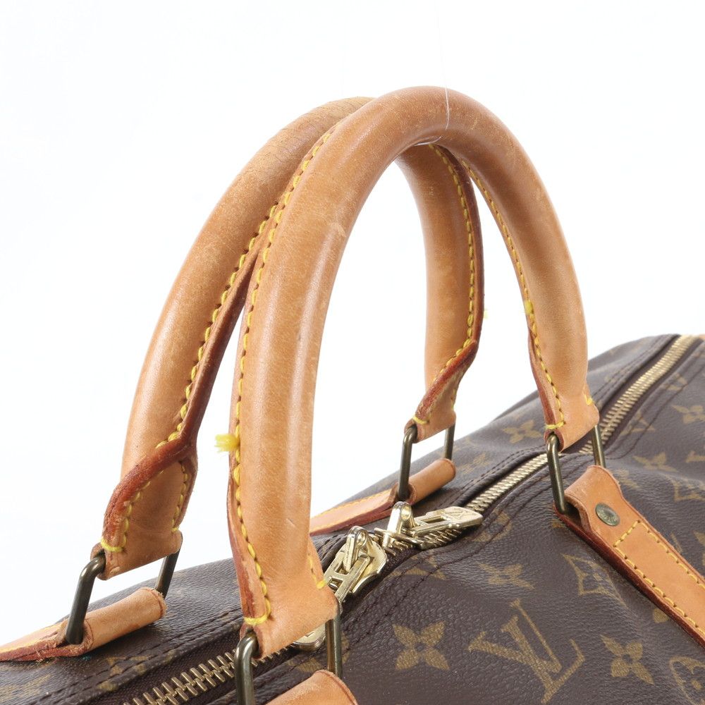 Louis Vuitton Monogram Keepall 55 Leather Boston Bag Tote Travel — view 2
