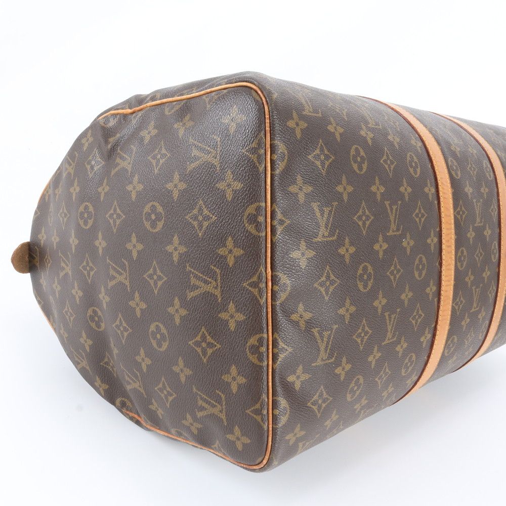 Louis Vuitton Monogram Keepall 55 Leather Boston Bag Tote Travel — view 6