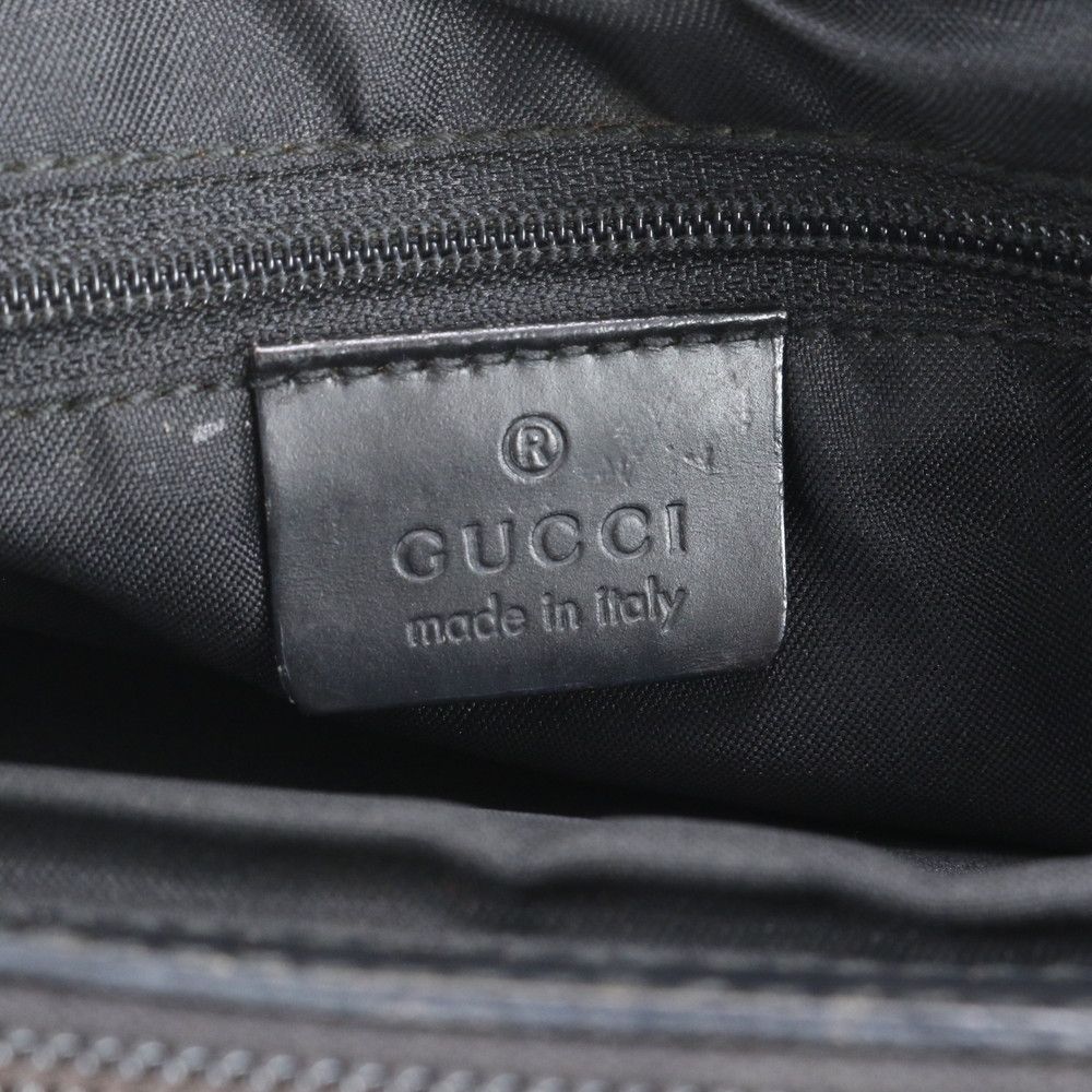Gucci Bamboo GG Nylon Handbag Tote Black — view 8