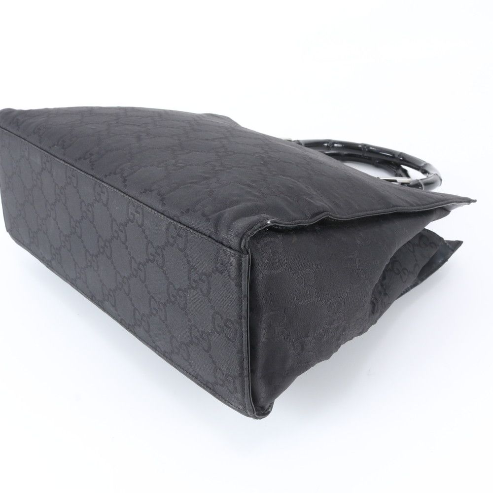 Gucci Bamboo GG Nylon Handbag Tote Black — view 5