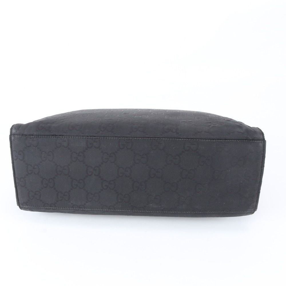 Gucci Bamboo GG Nylon Handbag Tote Black — view 6