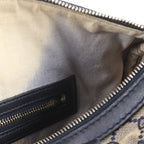Gucci GG Canvas Leather Handbag Mini Boston Tote Navy — view 8