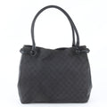 Gucci GG Canvas Horsebit Leather Tote Bag Shoulder Hand Black