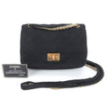 Chanel 2.55 Chain 2-Way Shoulder Bag Crossbody Leather Black