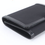 Prada Leather Nylon Trifold Wallet Compact Black — view 5