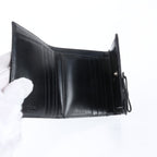 Prada Leather Nylon Trifold Wallet Compact Black — view 6
