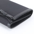 Prada Leather Nylon Trifold Wallet Compact Black — view 3