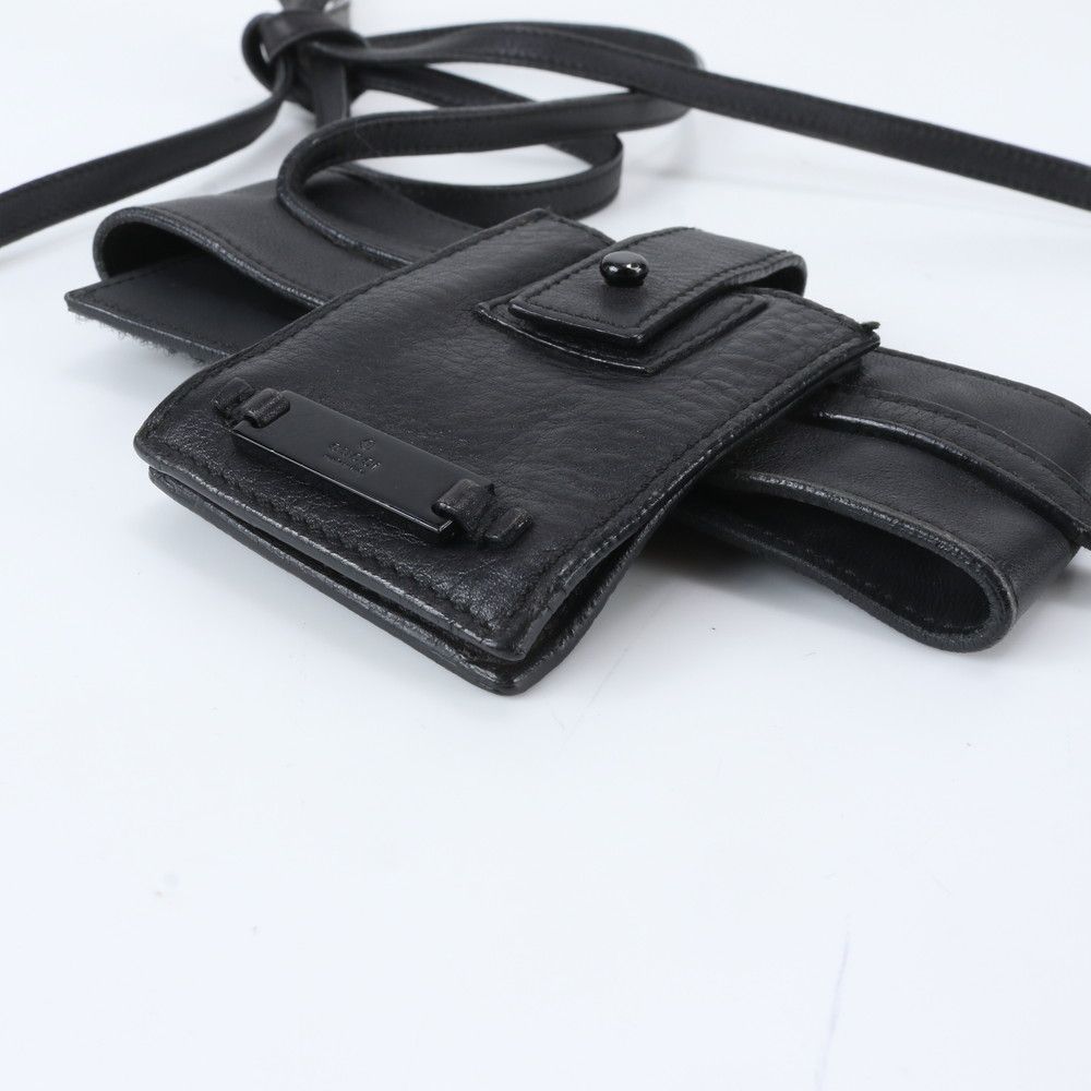 Gucci Leather 2-Way Shoulder Bag Waist Pouch Black — view 4