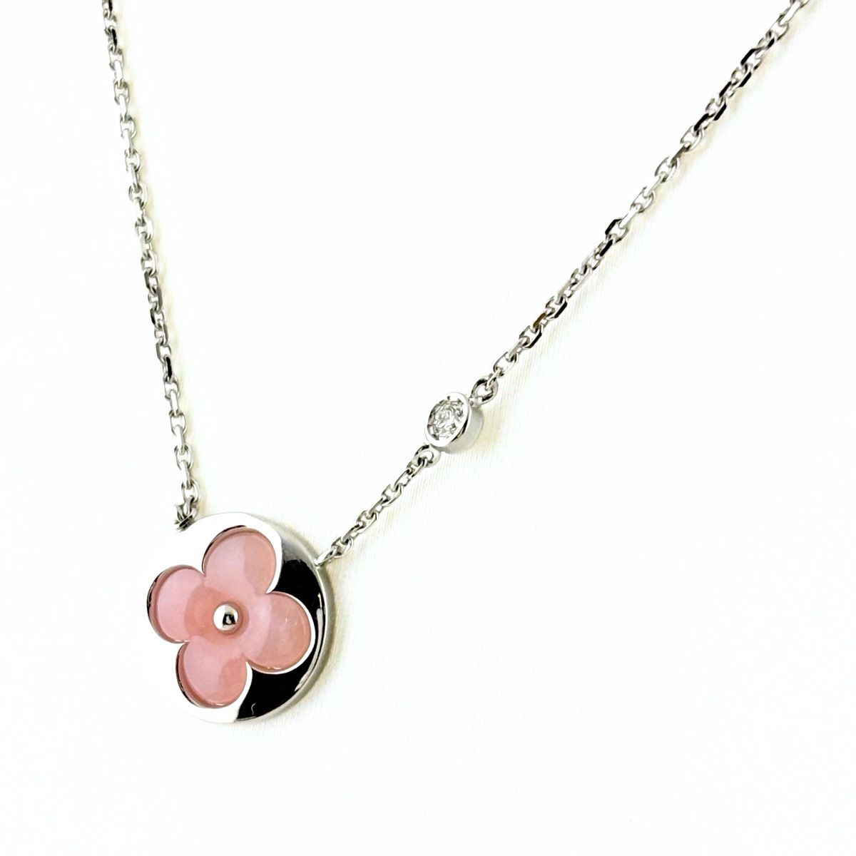 Louis Vuitton Sunblossom Pendant Pink Pearl Diamond Necklace