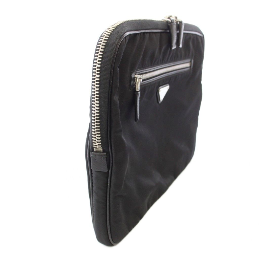 Prada Nylon Laptop Case Clutch PC Black TK — view 3