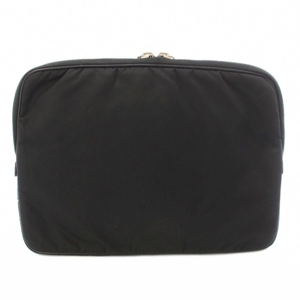 Prada Nylon Laptop Case Clutch PC Black TK — view 2