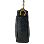 Chanel Shoulder Bag Quilted Black Chain Gold Tassel Bijou Lambskin — view 4