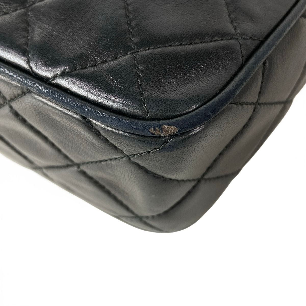 Chanel Shoulder Bag Quilted Black Chain Gold Tassel Bijou Lambskin — view 6