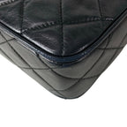 Chanel Shoulder Bag Quilted Black Chain Gold Tassel Bijou Lambskin — view 8