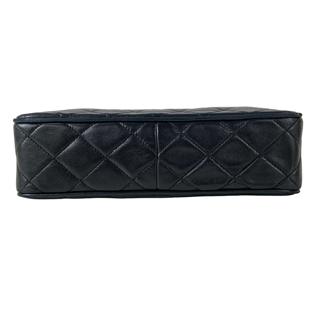 Chanel Shoulder Bag Quilted Black Chain Gold Tassel Bijou Lambskin — view 5