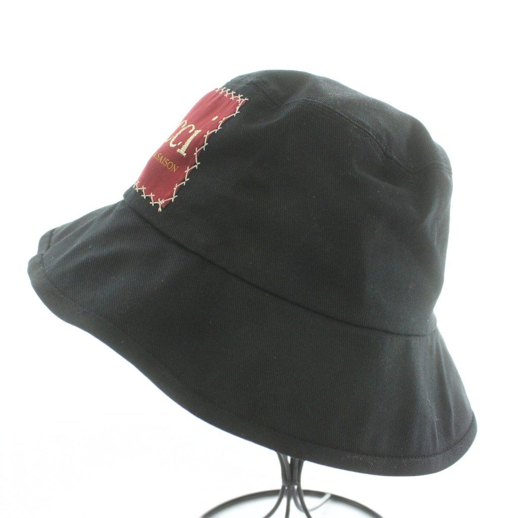 Gucci Labeled Cotton Fedora Hat Bucket Hat Logo S 57 Black BB — view 3