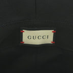 Gucci Labeled Cotton Fedora Hat Bucket Hat Logo S 57 Black BB — view 6