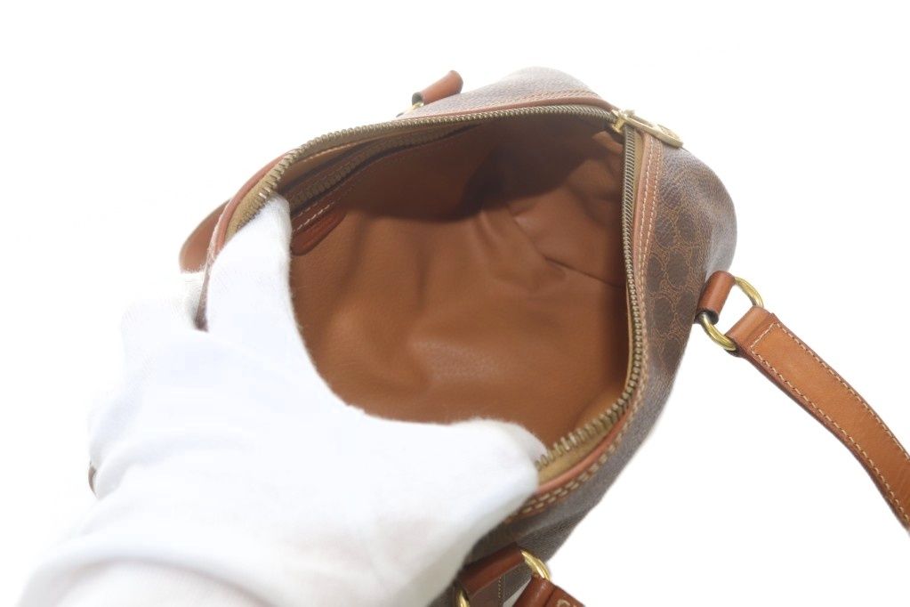 Celine Vintage Handbag Macadam Drum Shape Brown — view 8