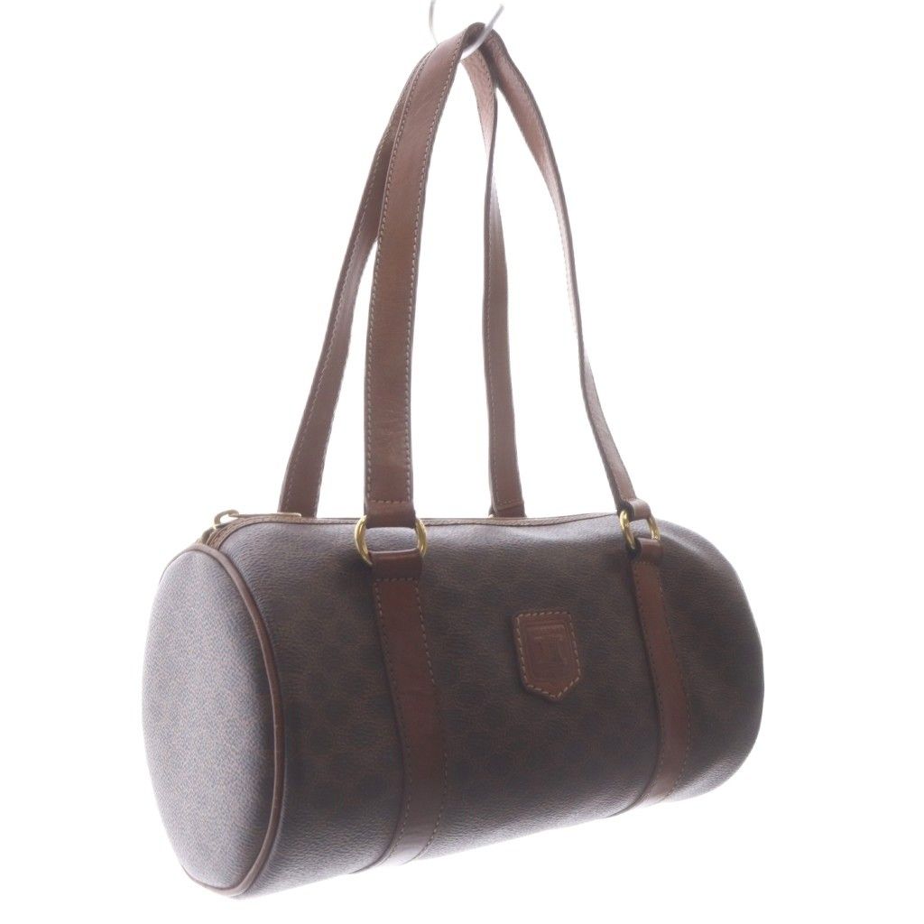 Celine Vintage Handbag Macadam Drum Shape Brown — view 5