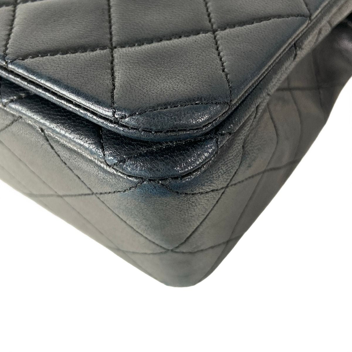 Chanel Shoulder Bag Single Flap Quilted Black Gold Chain Full Turnlock — view 6