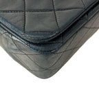Chanel Shoulder Bag Single Flap Quilted Black Gold Chain Full Turnlock — view 7