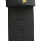 Gucci Pearl Double G Wide Belt Leather 80/32 Black OH — view 7