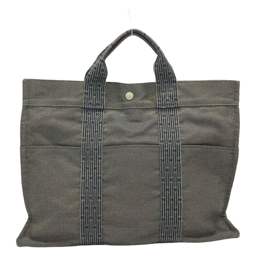 Hermes Tote Bag Her Line MM Dark Gray Black Previous Model — view 3