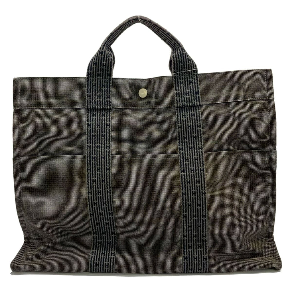 Hermes Tote Bag Her Line MM Dark Gray Black Previous Model