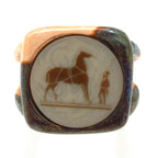 Hermes Ring 50 Corozo Gold Ivory Brown