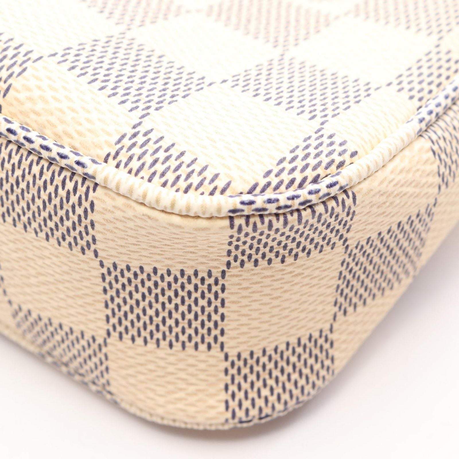 Louis Vuitton Handbag Pochette Accessoires Damier Azur Leather — view 6