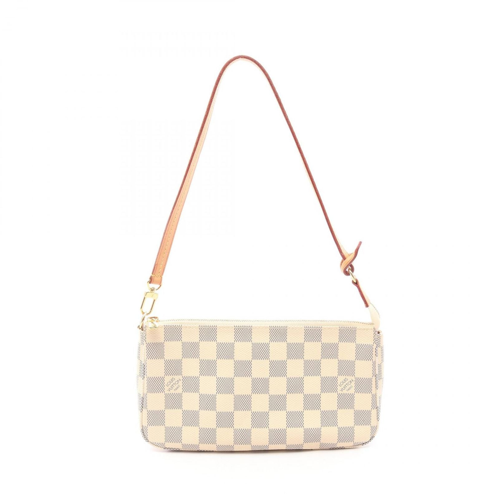 Louis Vuitton Handbag Pochette Accessoires Damier Azur Leather