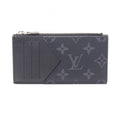 Louis Vuitton Coin Card Holder Monogram Eclipse Case Leather