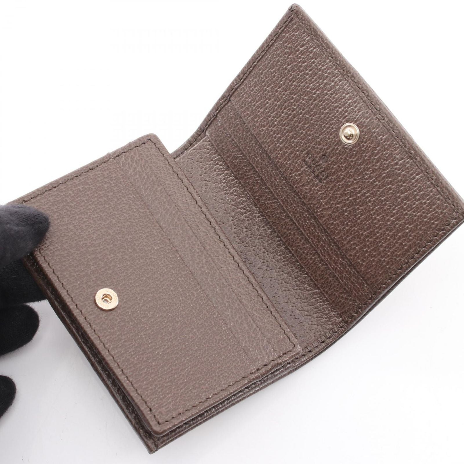 Gucci Bifold Wallet Ophidia Sherry Line GG Supreme Leather — view 3