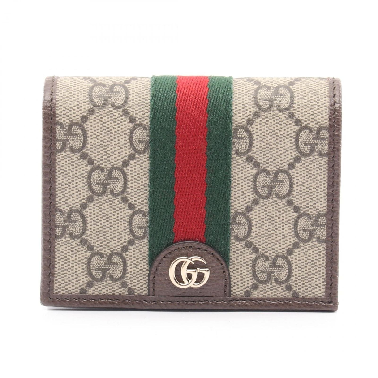 Gucci Bifold Wallet Ophidia Sherry Line GG Supreme Leather