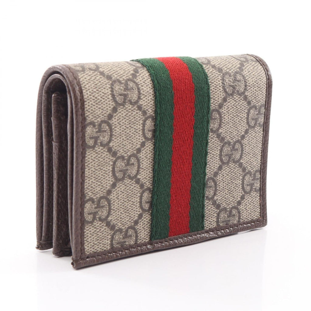 Gucci Bifold Wallet Ophidia Sherry Line GG Supreme Leather — view 2