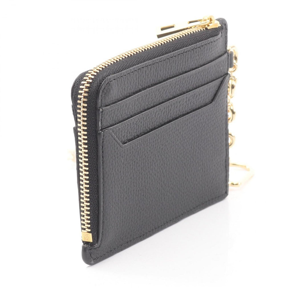 Loewe Anagram Square Coin Card Holder with Key Ring Leather Purse — view 2