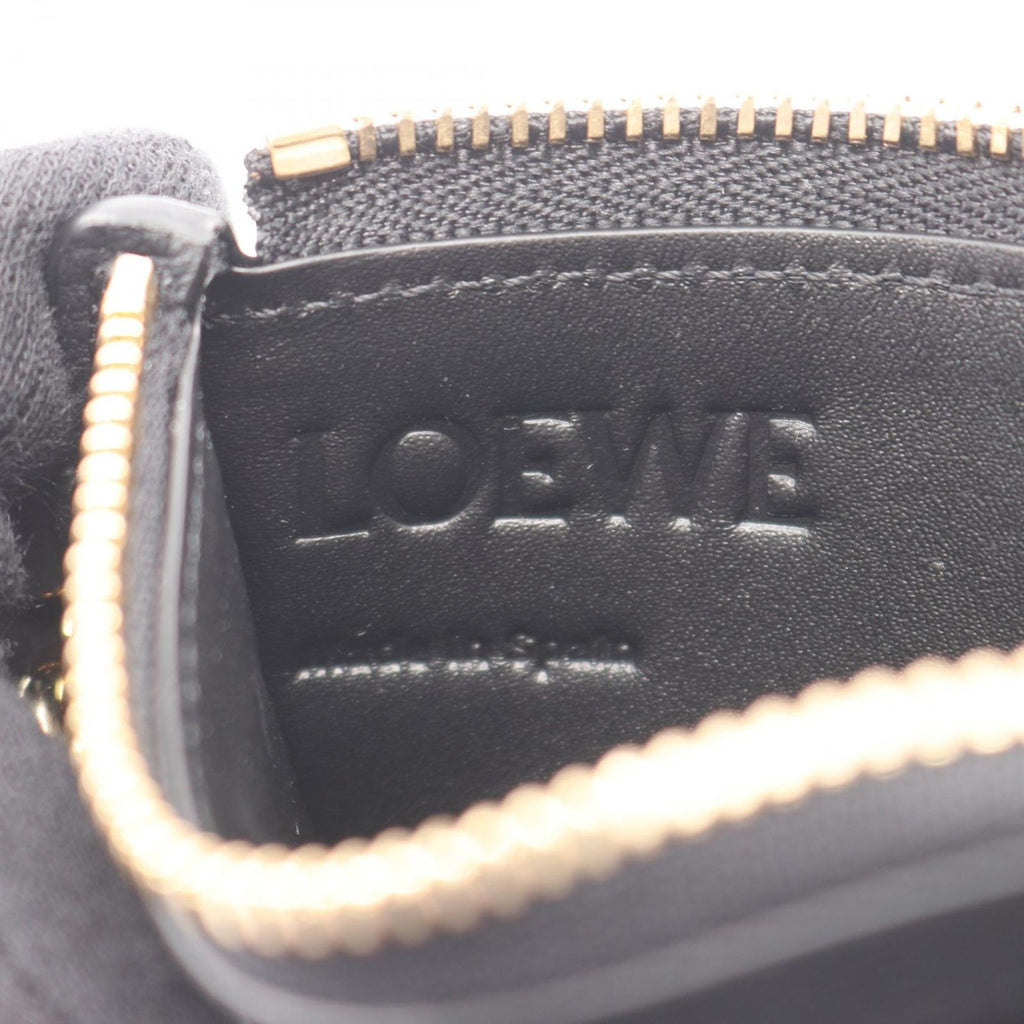 Loewe Anagram Square Coin Card Holder with Key Ring Leather Purse — view 4