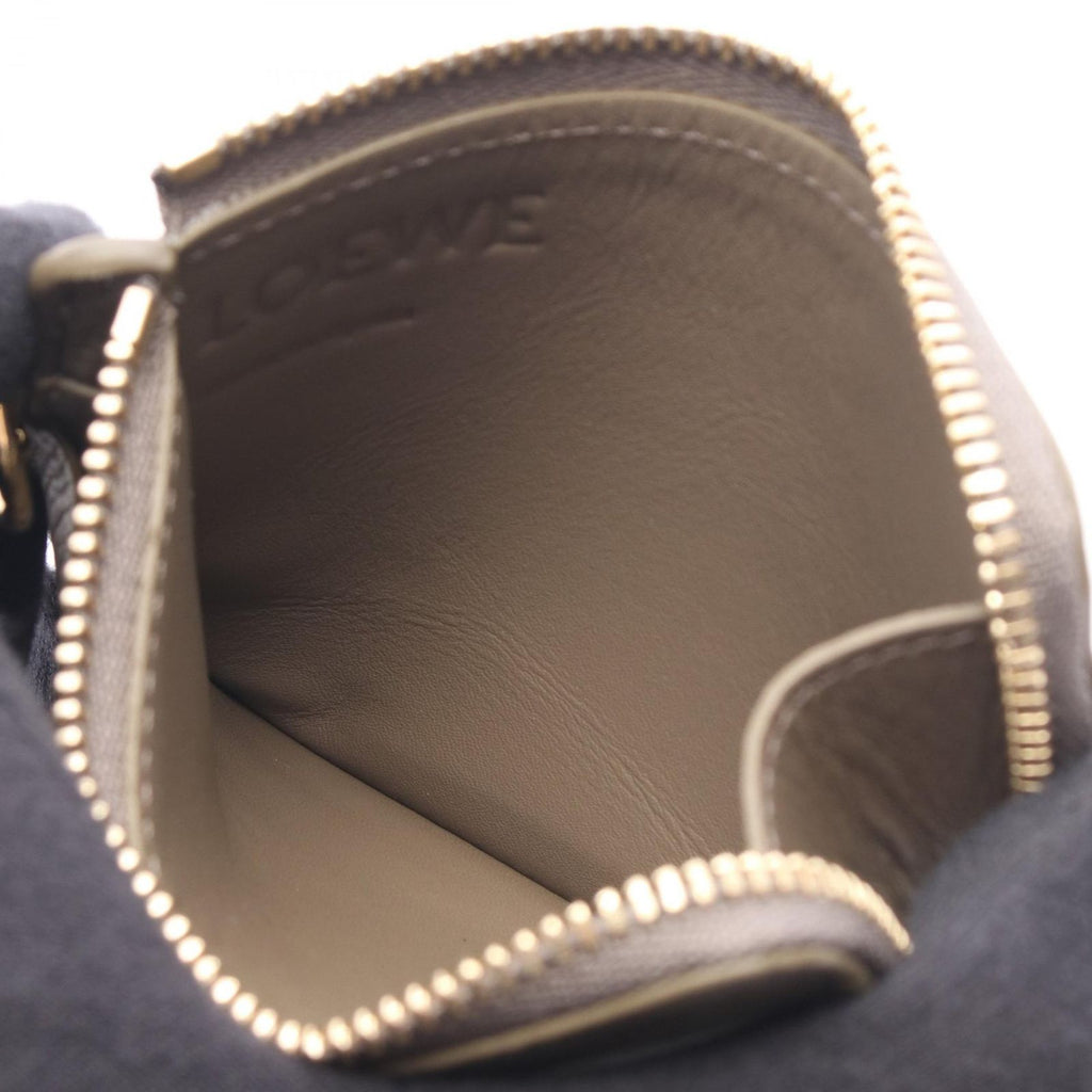 Loewe Anagram Square Coin Card Holder with Key Ring Leather Purse — view 3