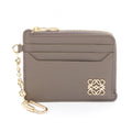 Loewe Anagram Square Coin Card Holder with Key Ring Leather Purse