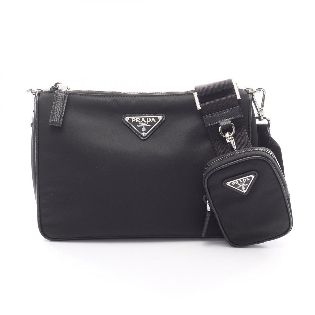 Prada Shoulder Bag Tessuto Saffiano Nylon Leather