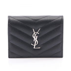 Saint Laurent Paris Bifold Wallet Monogram Leather Trifold