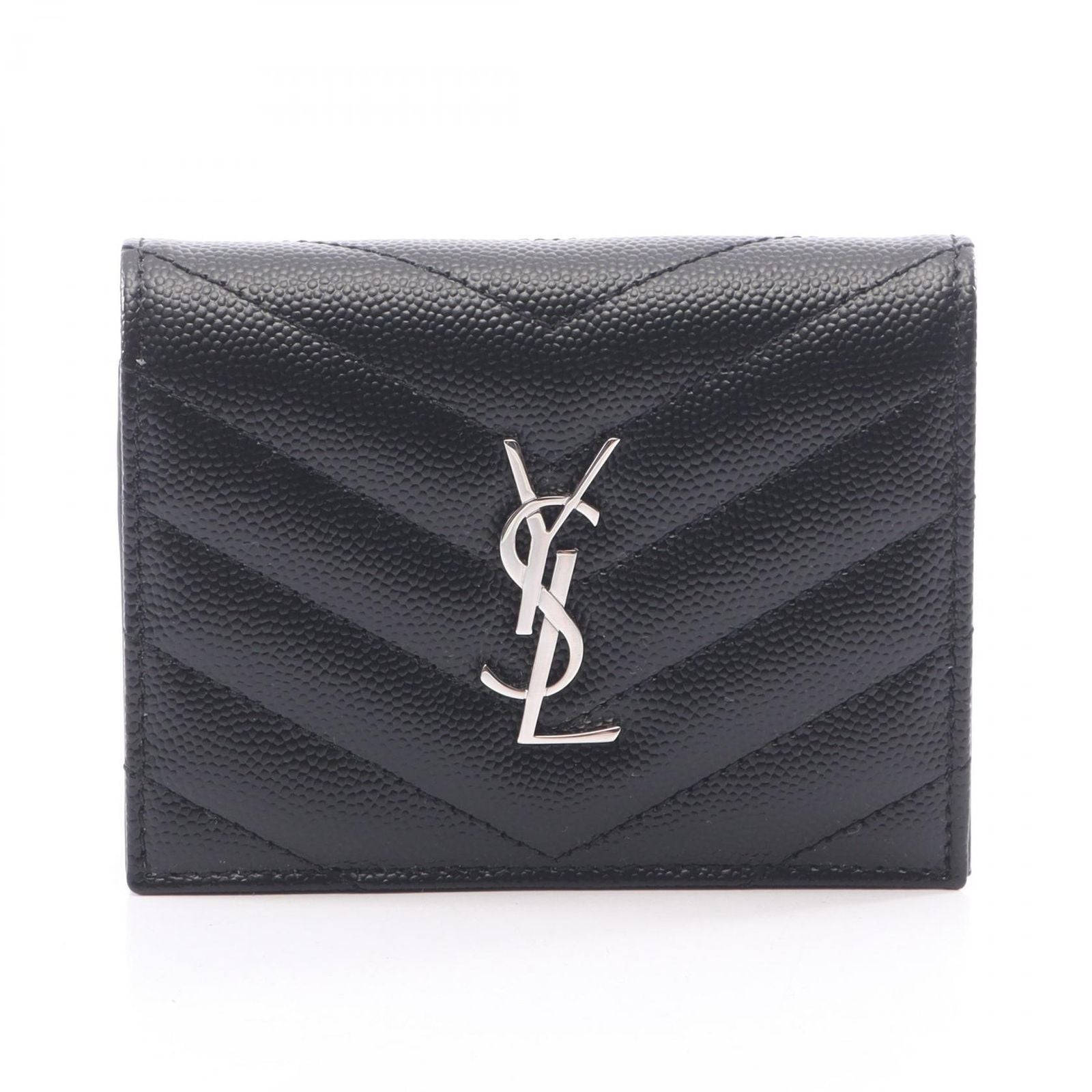Saint Laurent Paris Bifold Wallet Monogram Leather Trifold