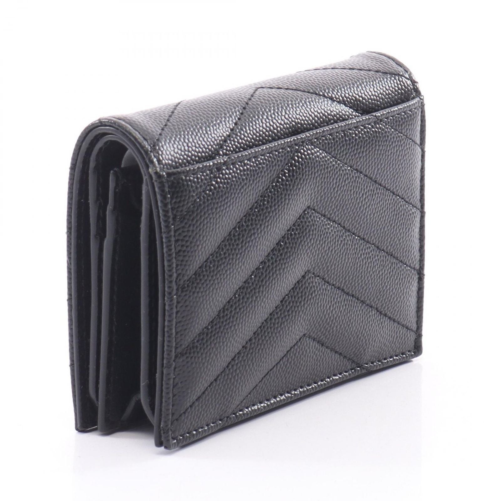 Saint Laurent Paris Bifold Wallet Monogram Leather Trifold — view 2