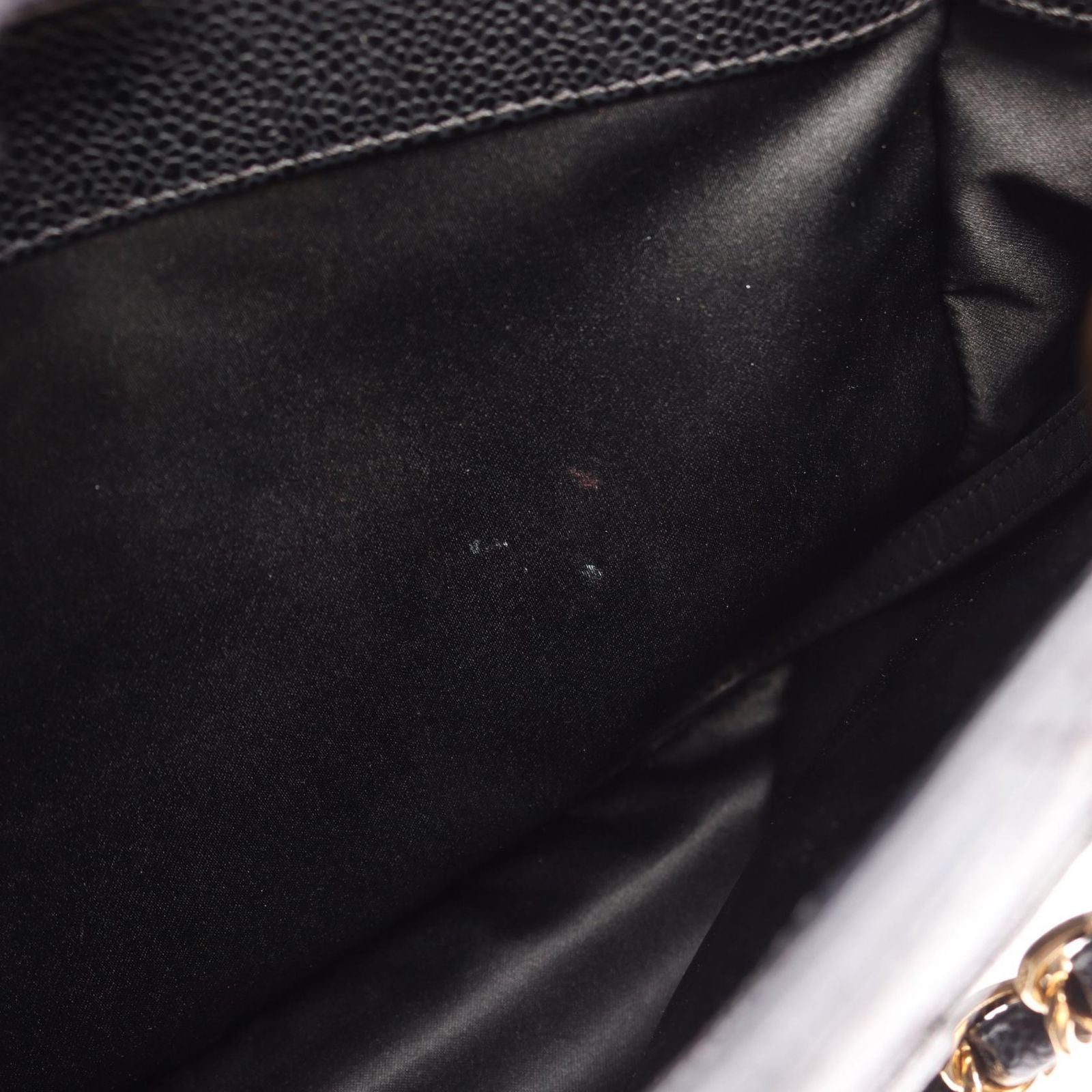 Chanel Tote Bag Quilted Grand Shopping GST Black Caviar Leather Chain — view 8